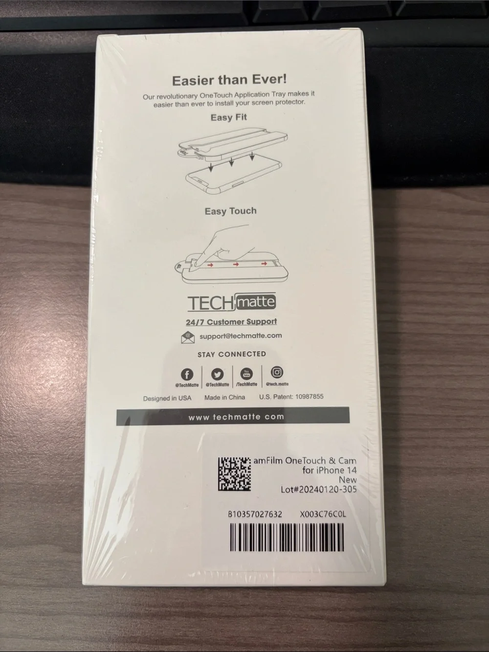 OneTouch Tempered Glass Screen Protector iPhone 14 - Clear (2 Pack)